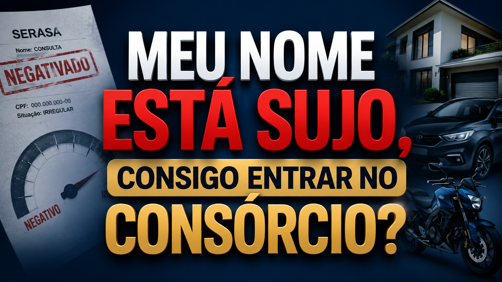 Meu nome está sujo, consigo entrar no consórcio?