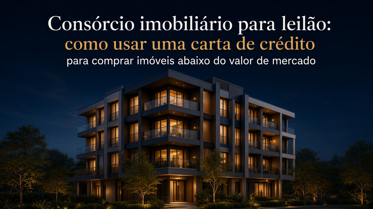 Consórcio imobiliário para leilão: como usar uma carta de crédito para comprar imóveis abaixo do valor de mercado